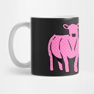 Pink Hearts Cow Silhouette  - NOT FOR RESALE WITHOUT PERMISSION Mug